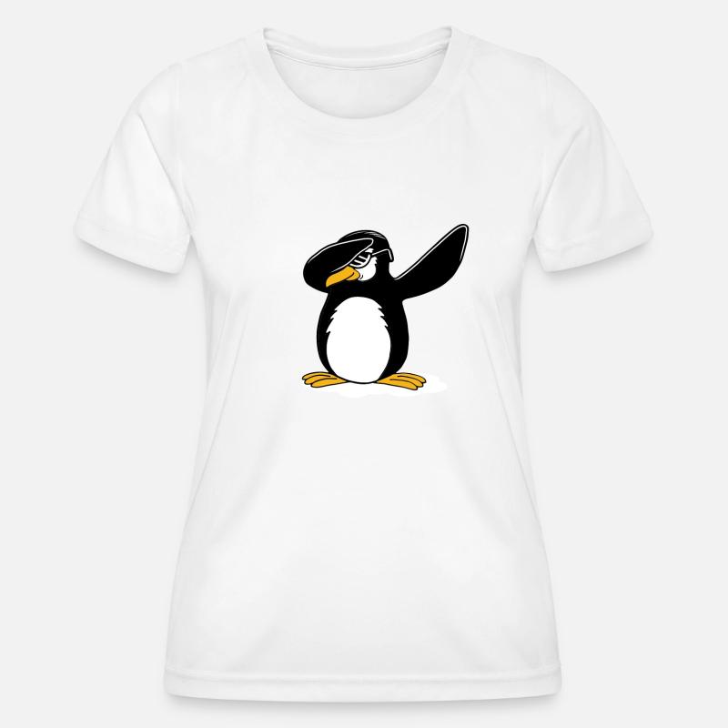 Dabbing Penguin Funny Dance Gift - Women's Functional T-Shirt - white
