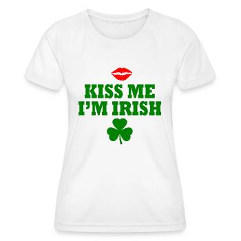 Kiss me im irish - Women's Functional T-Shirt - white - Front - AI Model Female 172 dark (172cm)