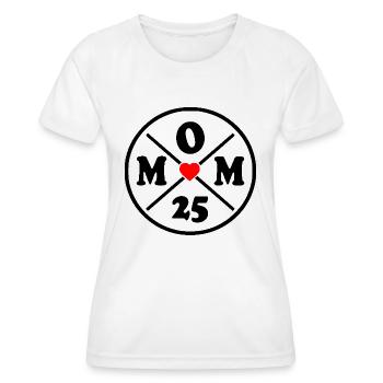 Mom 2025 - Frauen Funktions-T-Shirt - Weiß - Vorne - AI Model Female 172 dark (172cm)