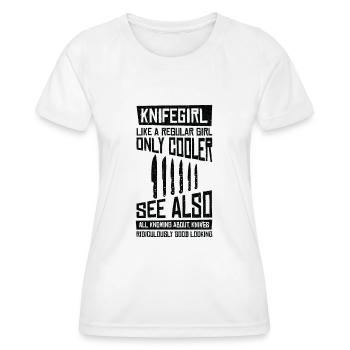 Knifemaking Knife Making Bladesmith Smithing Knife - Women's Functional T-Shirt - white - Front - AI Model Female 172 dark (172cm)