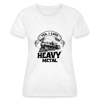 Train Transportation Locomotive Heavy Metal - Women's Functional T-Shirt - white - Front - AI Model Female 172 dark (172cm)