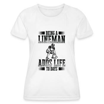 Football Lineman Leben Spieler Sport - Frauen Funktions-T-Shirt - Weiß - Vorne - AI Model Female 172 dark (172cm)