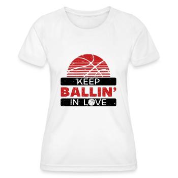Basketball Leben Spieler Liebhaber Ballsport - Frauen Funktions-T-Shirt - Weiß - Vorne - AI Model Female 172 dark (172cm)