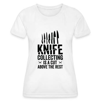 Messersammler Messer Sammeln - Frauen Funktions-T-Shirt - Weiß - Vorne - AI Model Female 172 dark (172cm)
