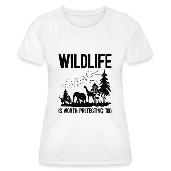 World Wildlife Day Animal Protection Wildlife - Women's Functional T-Shirt - white - Front - AI Model Female 172 dark (172cm)