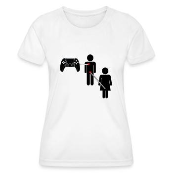 Videogames Gaming Zocken Gamer Gaming Controller - Frauen Funktions-T-Shirt - Weiß - Vorne - AI Model Female 172 dark (172cm)