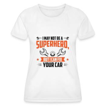 Automechaniker Auto-Motor-Reparatur - Frauen Funktions-T-Shirt - Weiß - Vorne - AI Model Female 172 dark (172cm)