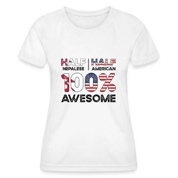 Népalais Patriote américain États-Unis - T-shirt sport Femme - blanc - Devant - AI Model Female 172 dark (172cm)