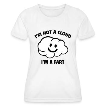 Ich bin keine Wolke, ich bin ein Furz - Frauen Funktions-T-Shirt - Weiß - Vorne - AI Model Female 172 dark (172cm)