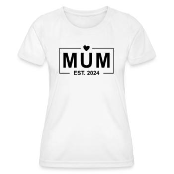 Mama Est 2024 - Frauen Funktions-T-Shirt - Weiß - Vorne - AI Model Female 172 dark (172cm)