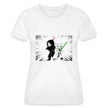 Action Katzen - T-shirt sport Femme - blanc - Devant - AI Model Female 172 dark (172cm)