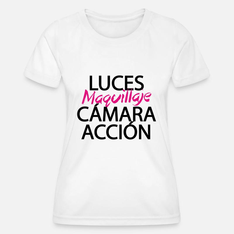 Lights Camera Action Makeup - Women's Functional T-Shirt - white