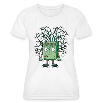 Technologie des implants neuronaux - T-shirt sport Femme - blanc - Devant - AI Model Female 172 dark (172cm)