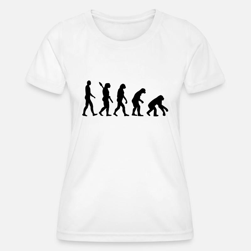 Evolution - Frauen Funktions-T-Shirt - Weiß