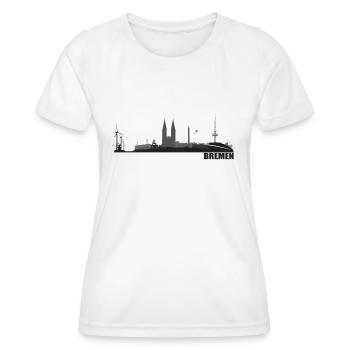 Bremen - Women's Functional T-Shirt - white - Front - AI Model Female 172 dark (172cm)