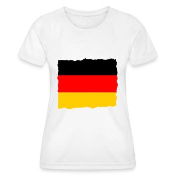 Drapeau de l’Allemagne Drapeau allemand Used Look Home - T-shirt sport Femme - blanc - Devant - AI Model Female 172 dark (172cm)