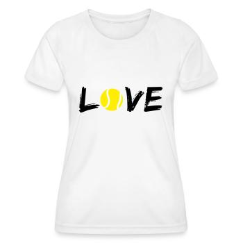 Aimer le tennis - T-shirt sport Femme - blanc - Devant - AI Model Female 172 dark (172cm)