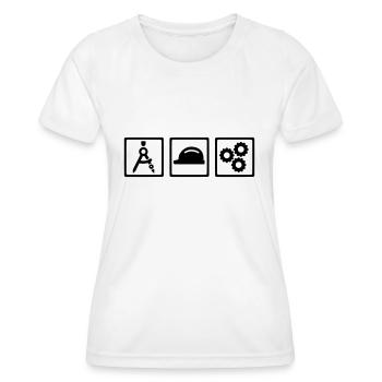Ingenieur - Frauen Funktions-T-Shirt - Weiß - Vorne - AI Model Female 172 dark (172cm)