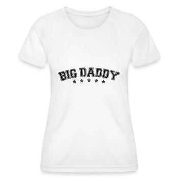 Fête des pères logo Big Daddy héros papa Vater - T-shirt sport Femme - blanc - Devant - AI Model Female 172 dark (172cm)