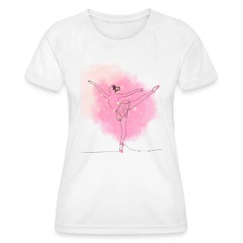 Ballerina - Frauen Funktions-T-Shirt - Weiß - Vorne - AI Model Female 172 dark (172cm)