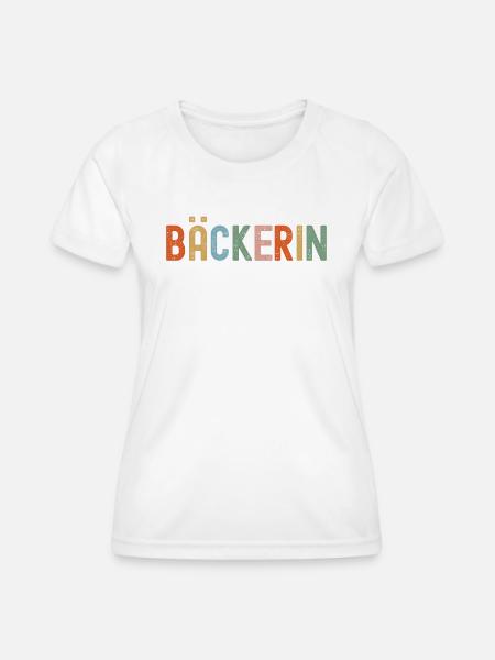 Bäckerin - Frauen Funktions-T-Shirt - Weiß