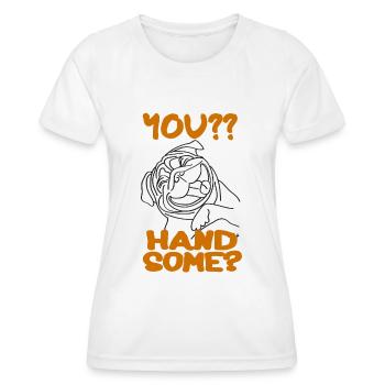 T-shirt De bouffe riant - T-shirt sport Femme - blanc - Devant - AI Model Female 172 dark (172cm)