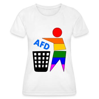 Fck afd - halte deine umwelt sauber - Frauen Funktions-T-Shirt - Weiß - Vorne - AI Model Female 172 dark (172cm)