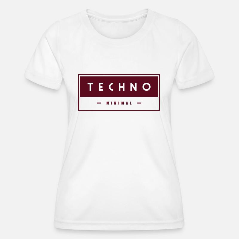 Techno - Minimal - - Women's Functional T-Shirt - white