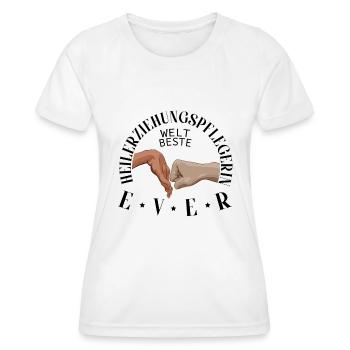 Weltbester Heilerziehungspfleger Pfleger HEP - Frauen Funktions-T-Shirt - Weiß - Vorne - AI Model Female 172 dark (172cm)