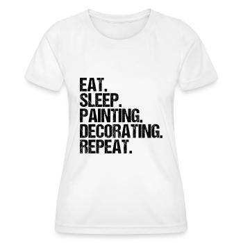 Maler und Lackierer Malerin Lackiererin Painter - Frauen Funktions-T-Shirt - Weiß - Vorne - AI Model Female 172 dark (172cm)