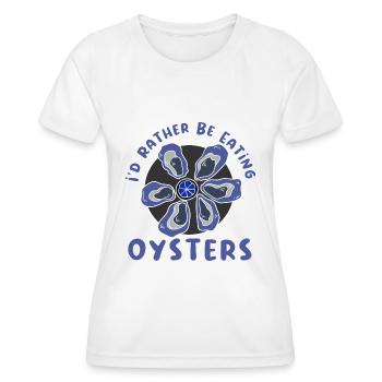 Huîtres Sea Food Chef Sea Animal - T-shirt sport Femme - blanc - Devant - AI Model Female 172 dark (172cm)