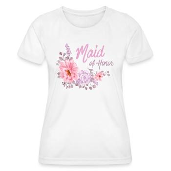 Flower Brautjungfer Maid of Honor - Frauen Funktions-T-Shirt - Weiß - Vorne - AI Model Female 172 dark (172cm)