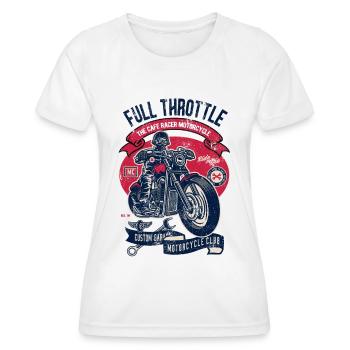 MC MOTORRAD MOTOR MOTORRÄDER CLUB CAFE RACER BIKER - Frauen Funktions-T-Shirt - Weiß - Vorne - AI Model Female 172 dark (172cm)