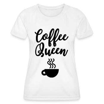 Coffee Queen Kaffeeliebhaber - Frauen Funktions-T-Shirt - Weiß - Vorne - AI Model Female 172 dark (172cm)