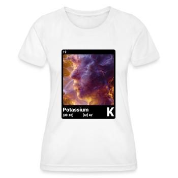 Élément chimique potassium K tableau périodique 019 - T-shirt sport Femme - blanc - Devant - AI Model Female 172 dark (172cm)
