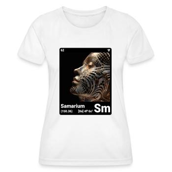 AI am Samarium (bk) - T-shirt sport Femme - blanc - Devant - AI Model Female 172 dark (172cm)