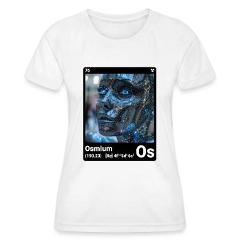 AI am Osmium (bk) Stilelement periodisch - Frauen Funktions-T-Shirt - Weiß - Vorne - AI Model Female 172 dark (172cm)