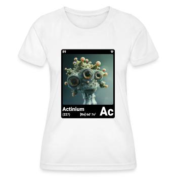AI am Actinium (bk) mode périodique style - T-shirt sport Femme - blanc - Devant - AI Model Female 172 dark (172cm)