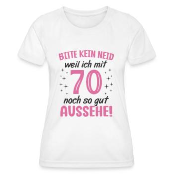 70. Geburtstag 70 Jahre Geburtstagsgeschenk Frauen - Frauen Funktions-T-Shirt - Weiß - Vorne - AI Model Female 172 dark (172cm)