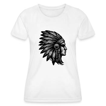 Grim warrior with magnificent headdress - Women's Functional T-Shirt - white - Front - AI Model Female 172 dark (172cm)
