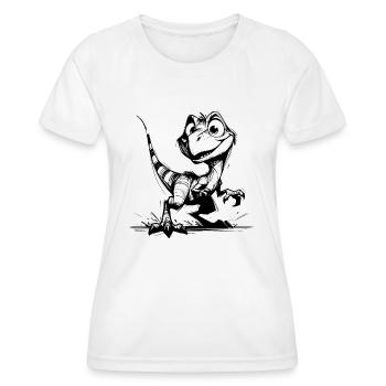 Croquis mignon de bébé raptor coquin - T-shirt sport Femme - blanc - Devant - AI Model Female 172 dark (172cm)