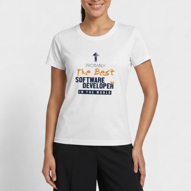 Best Software Developer World Developer Coder Frauen Funktions-T-Shirt