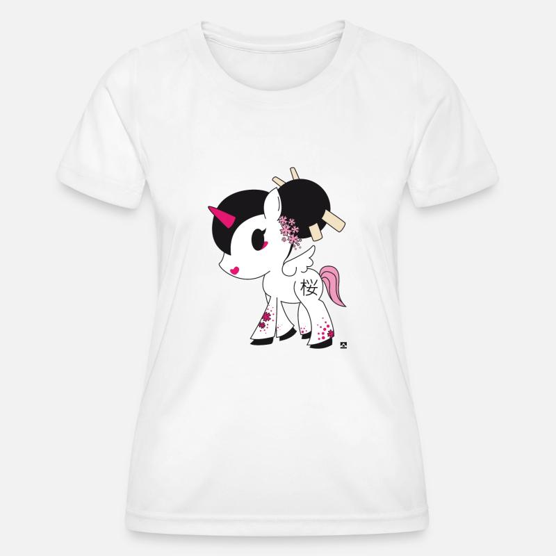 Unicorn - Licorne : Sakura - Women's Functional T-Shirt - white
