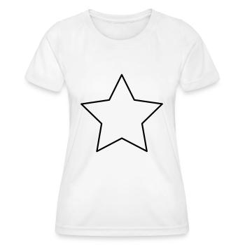Stern // Weihnachten // Advent // Zierde - Frauen Funktions-T-Shirt - Weiß - Vorne - AI Model Female 172 dark (172cm)