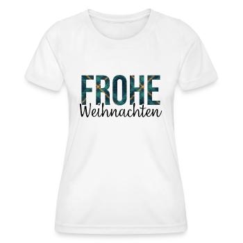 Merry Christmas - Women's Functional T-Shirt - white - Front - AI Model Female 172 dark (172cm)