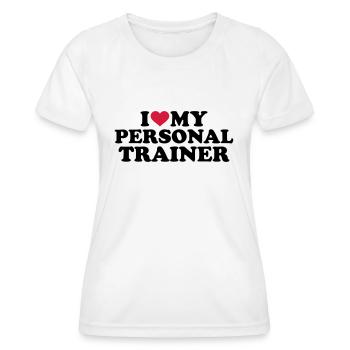 Personal trainer - T-shirt sport Femme - blanc - Devant - AI Model Female 172 dark (172cm)