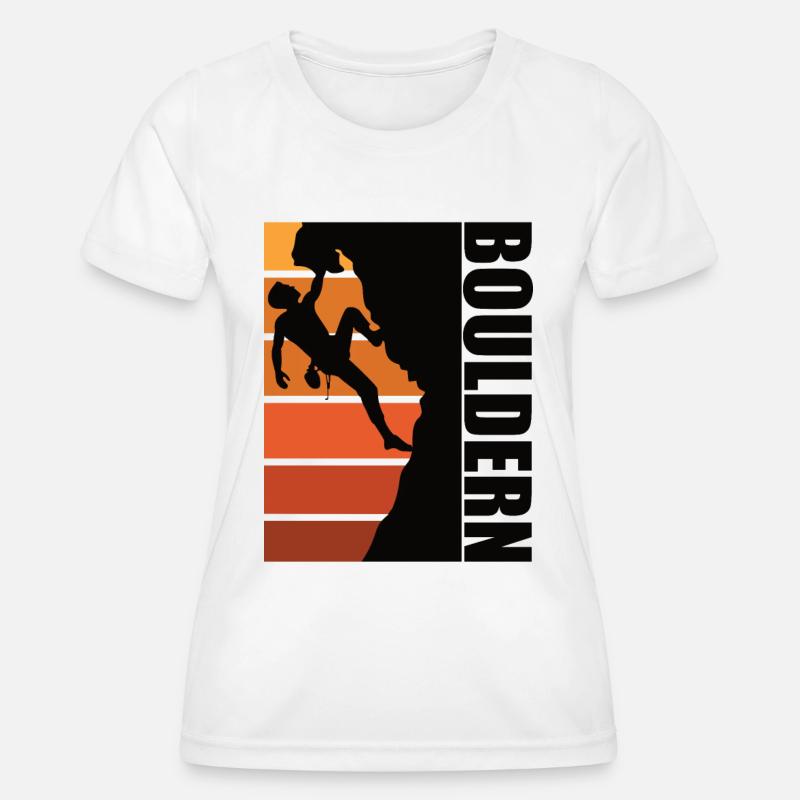 Bouldering - Boulderer - Women's Functional T-Shirt - white
