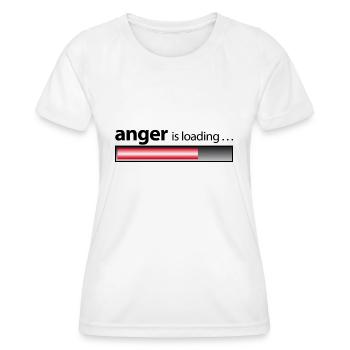 Meine Wut steigt - mein Zorn steigt - Frauen Funktions-T-Shirt - Weiß - Vorne - AI Model Female 172 dark (172cm)