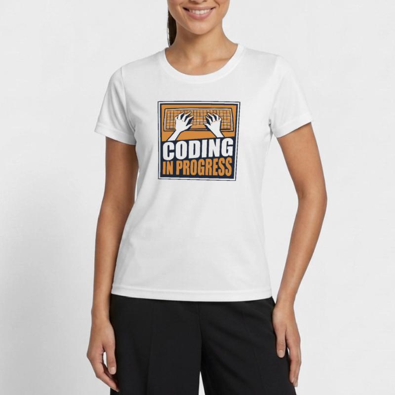 Coding In Progress Softwareingenieur Developer Frauen Funktions-T-Shirt