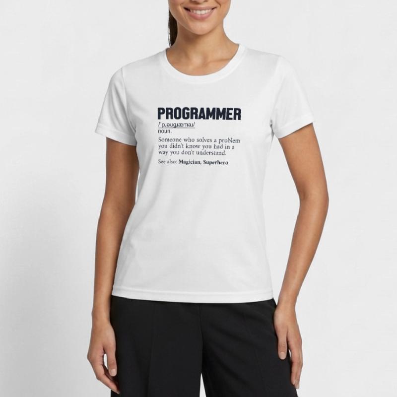 Programmer Definition Softwareentwickler Coder Frauen Funktions-T-Shirt